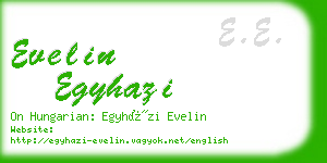 evelin egyhazi business card